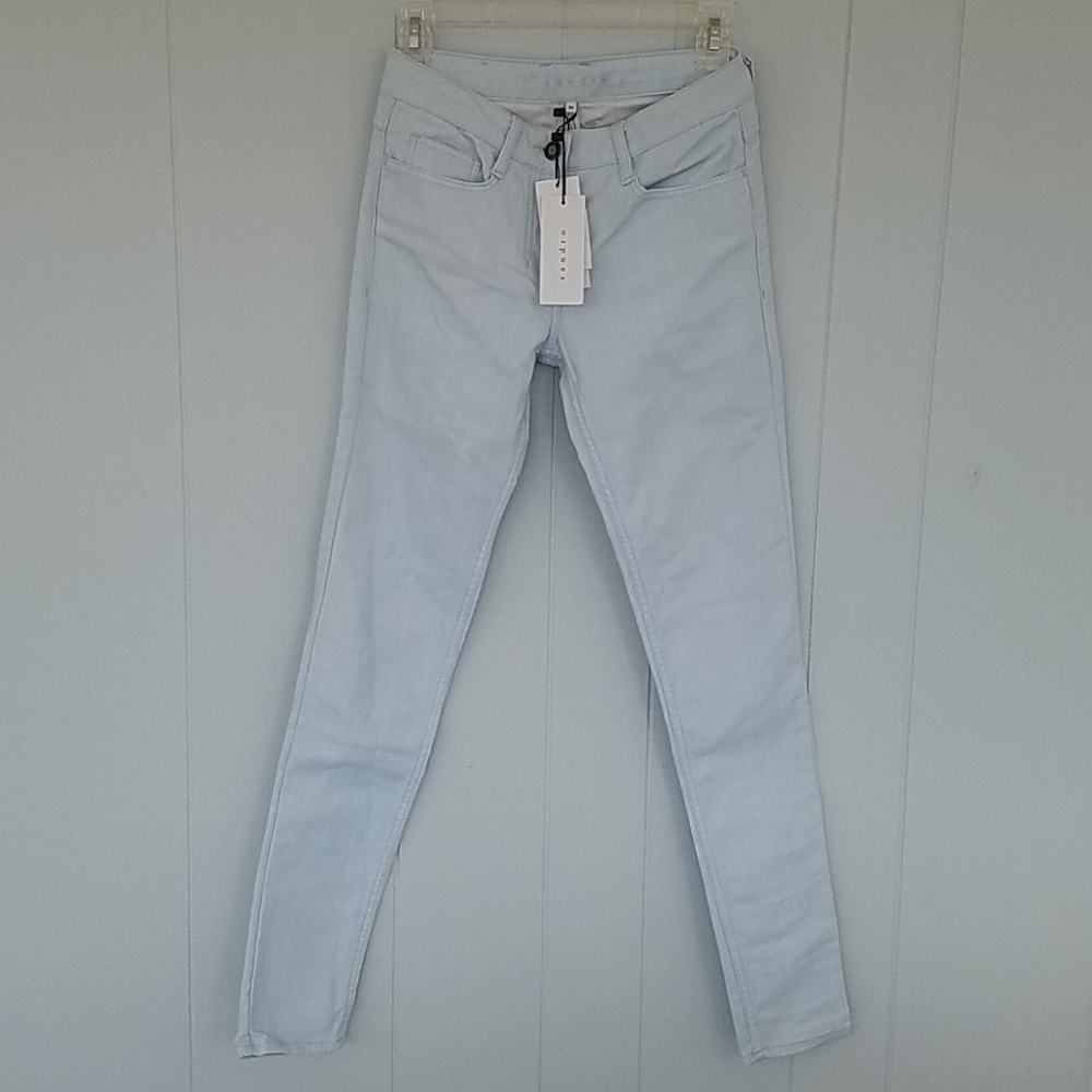 NWT Sandro Light Wash Straight-leg Jeans
